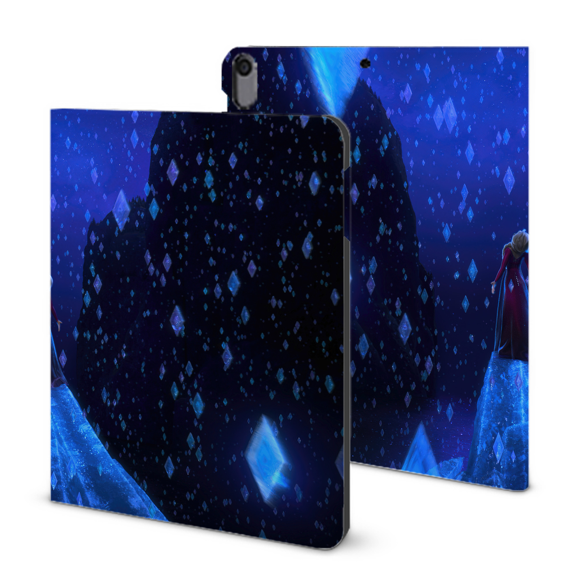 （画像用） アナと雪の女王 アンナ エルサ Frozen Anna Elsa IPad ケース ブック型 PUレザー TPU 耐衝撃 軽量 薄型 ペン収納なし 全面保護 IPad 各モデル対応